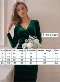 Generic Women's V Neck Velvet Dress Elegant Elastic Skirt Dress Fashion Long Sleeve Fishtail Dress  - Image 5