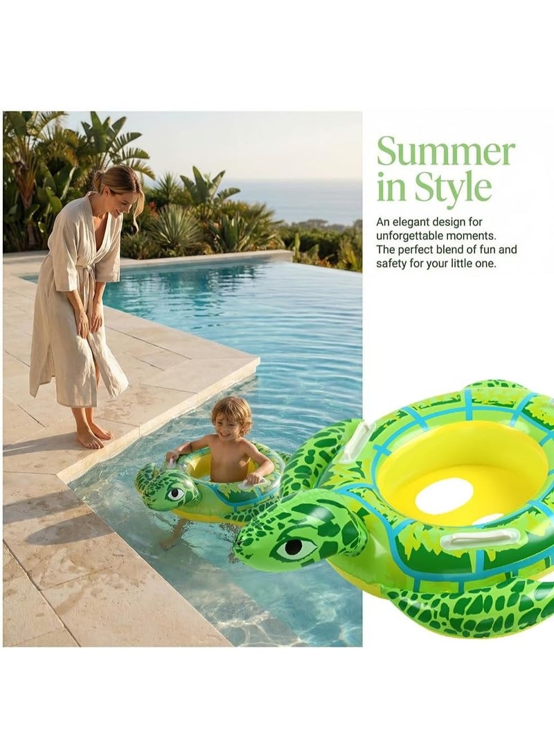 Salab Inflatable Pool Float -Kids Swim Ring, Summer Water Lounger for Swimming Pools | Lightweight Portable Inflatable Swimming Hoop Children, Inflatable Swimming Ring, Sea Turtle Swimming Hoop Perfect for Floating - Image 3