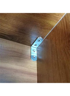 Generic 16PCS Heavy Duty Stainless Steel Corner Braces L Brackets 2x2, 90 Degree Joint Right Angle L Shape Bracket for Furniture Wood Cabinets Shelf,Package Include Screws  - Image 5