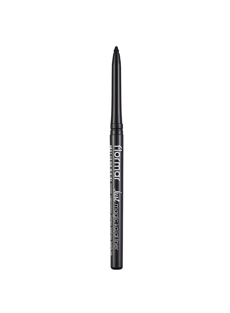 flormar Matte Waterproof Dipliner Black – Precise Tip, Long-Wear, Waterproof, Matte Finish Black & Just Magic Kajal Liner Black Bundle - Image 3