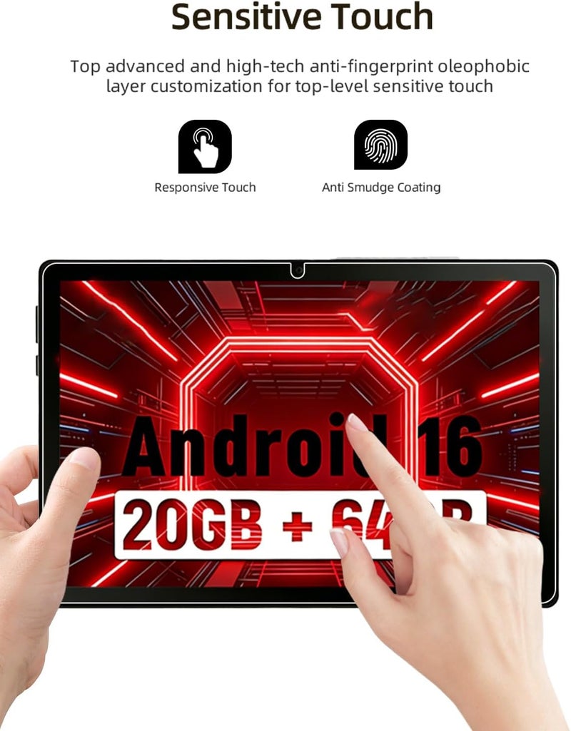 WUNIAK Screen Protector for Jeazans JZPAD-KB10L 10.1", HD Tempered Glass, Anti-Scratch, Touch Sensitive, Anti-Fingerprint, Bubble-Free,1 pack. - Image 5