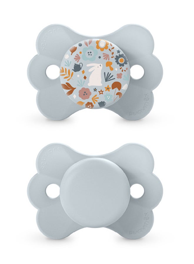 SUAVINEX Sx Pro Ultra Soft Butterfly Shape Baby Pacifier For Babies 0-6 Months With Silicone Nipple Physiological Teat Safe For Baby Pack Of 2 - Blue - Image 1