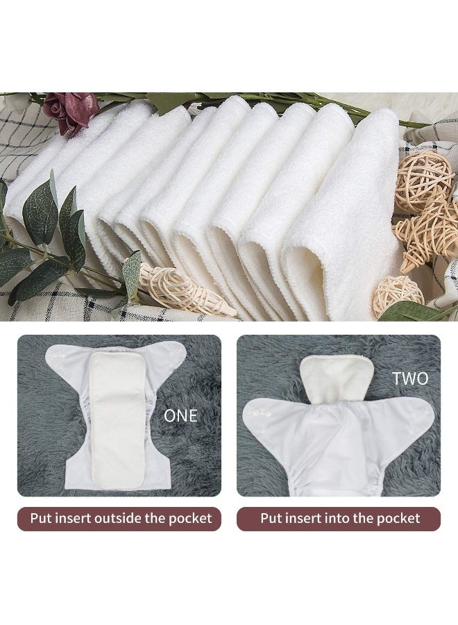 ALVABABY Baby Cloth Diapers 6 Pack with 12 Inserts Adjustable Washable and Reusable Pocket Diapers for Baby Girls - Image 5