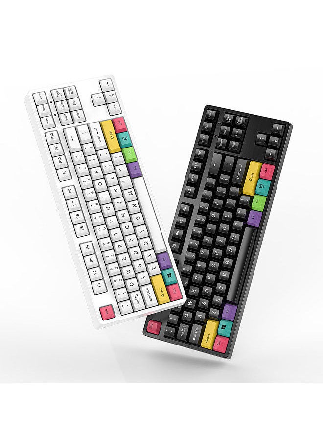 Backlit Mechanical Keyboard N-key Rollover/ Blue Switch/ Macro Recording Keys/ Detachable Frame/ 10 PBT Keycaps Black