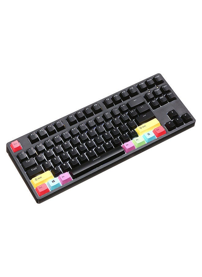 Backlit Mechanical Keyboard N-key Rollover/ Blue Switch/ Macro Recording Keys/ Detachable Frame/ 10 PBT Keycaps Black
