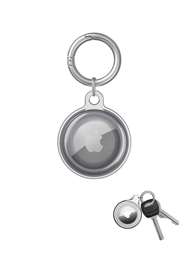 Generic حامل Apple Airtag شفاف محمول واقٍ مقاوم للماء، غطاء حماية كامل للجسم مقاوم للصدمات ومضاد للخدش 360 درجة، لأمتعة الكلب وطوق المفاتيح وعلامات الهواء ومشبك التعقب (أسود)  - Image 1
