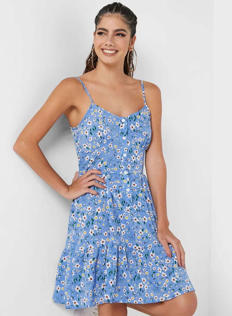 Ginger Printed Strappy Dress