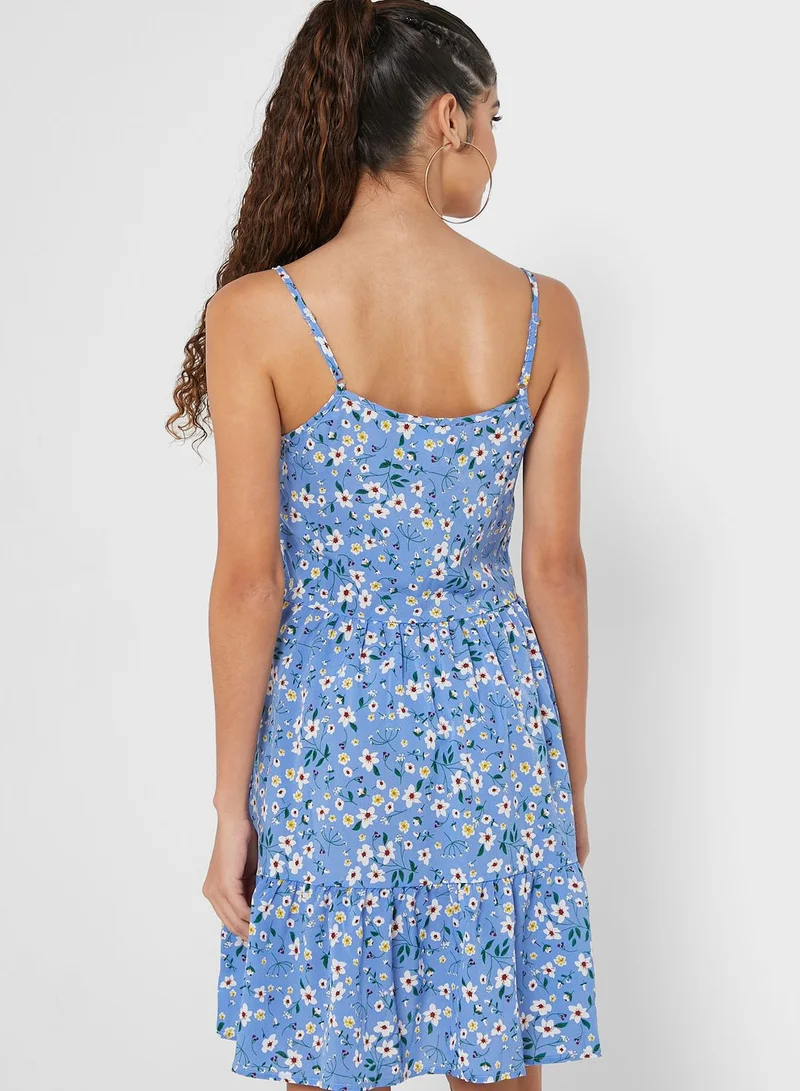 Ginger Printed Strappy Dress