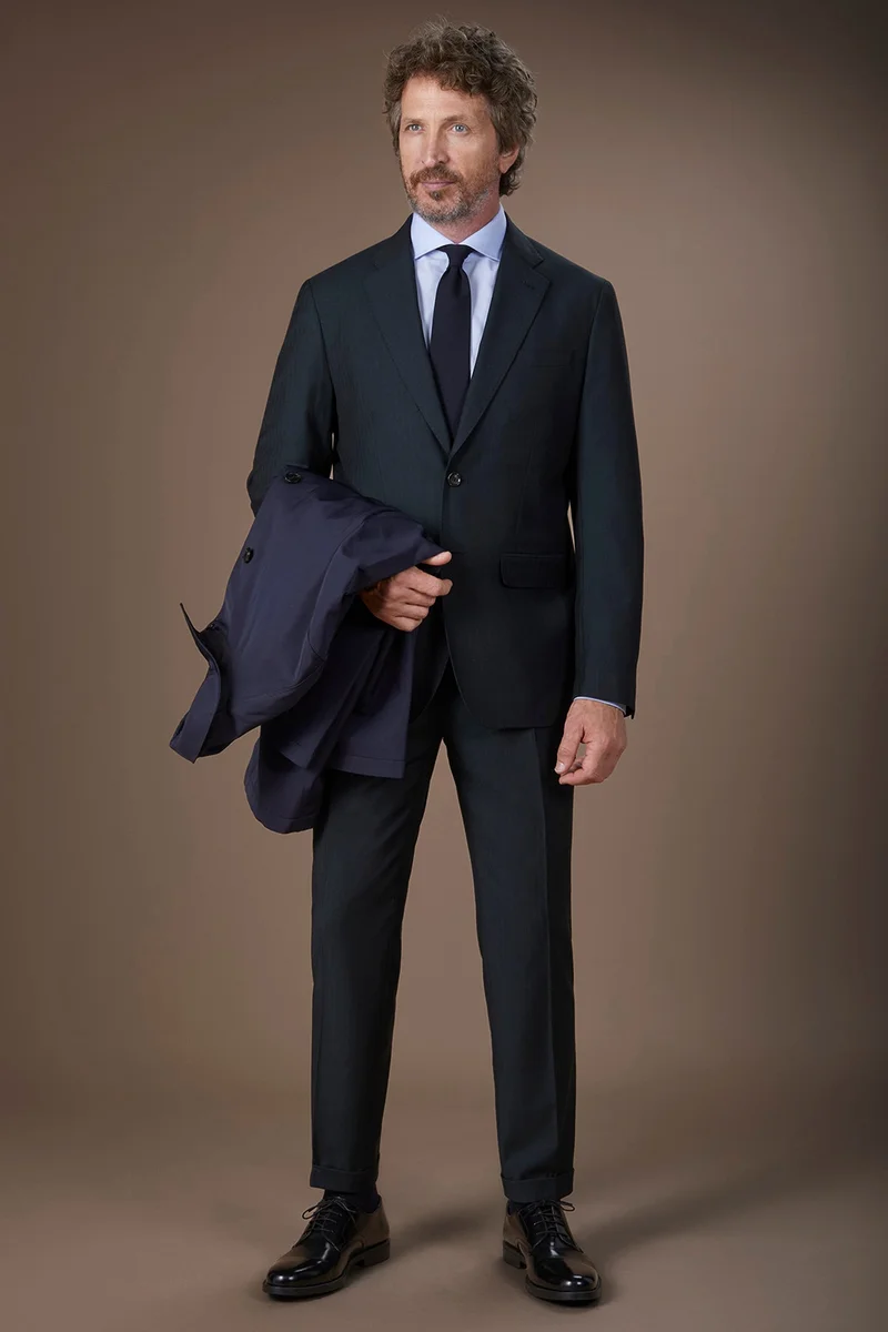 Doppelganger Men's single-breasted suit - Green