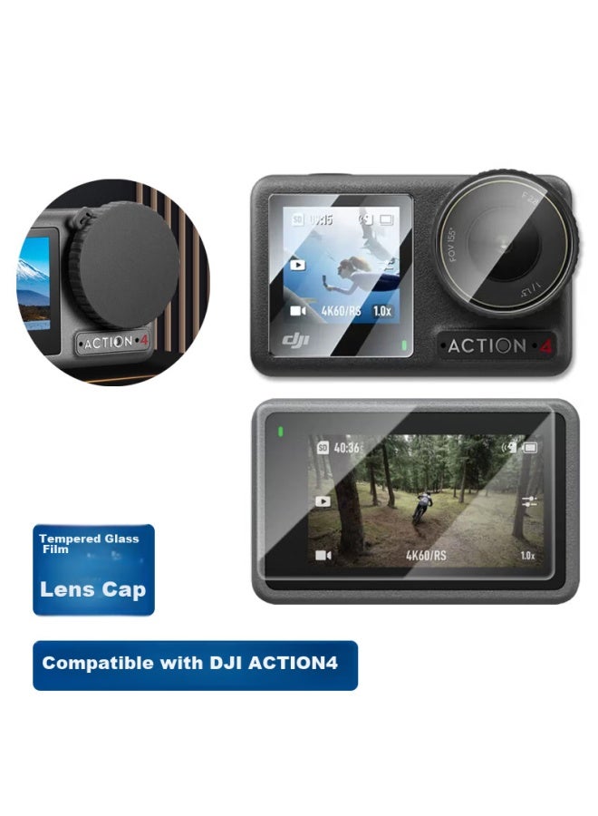 Odd Leaves Qiyefei Tempered Glass Screen Protector, Ar Film Protective Film, Suitable For Dji Action 4 Action Camera Accessories, Lens Cover Protective Case, Action 3 Screen Film, Jingmou Osmo - Image 1