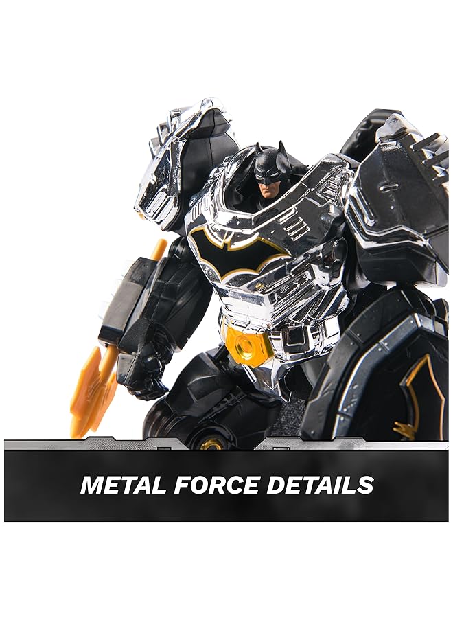 DC Comics Metal Force Batman Action Figure 6 Inch With 4 Inch Mini Figure Built In Blaster And Armor Suit Super Hero Kids Toys For Boys And Girls Ages 4 And Up - Image 4