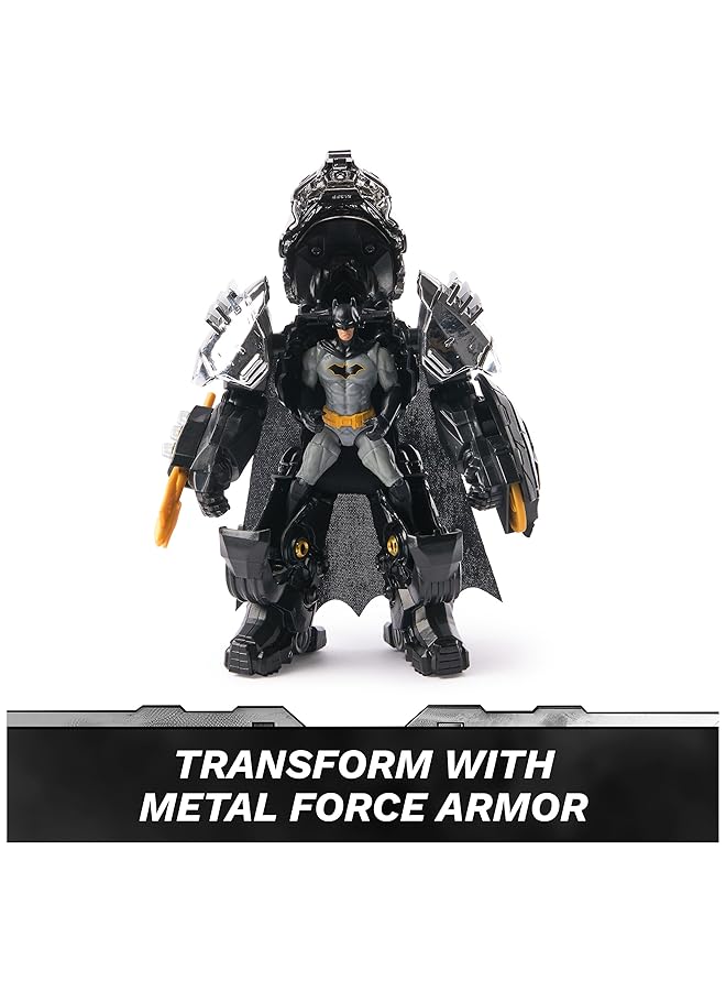 DC Comics Metal Force Batman Action Figure 6 Inch With 4 Inch Mini Figure Built In Blaster And Armor Suit Super Hero Kids Toys For Boys And Girls Ages 4 And Up - Image 3