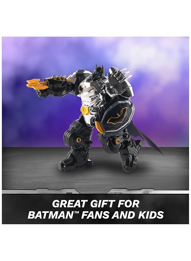 DC Comics Metal Force Batman Action Figure 6 Inch With 4 Inch Mini Figure Built In Blaster And Armor Suit Super Hero Kids Toys For Boys And Girls Ages 4 And Up - Image 5