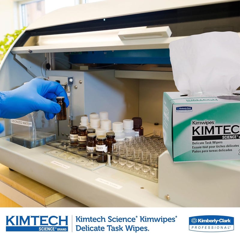 KIMTECH مناديل كيم وايبس ذات طبقة واحدة، 4-7/16" × 8-7/16"، بيضاء، علبة تحتوي على 280 منديل - Image 3