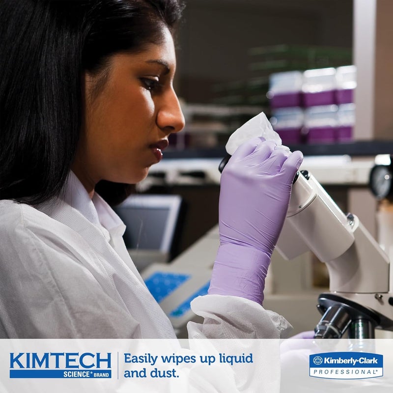 KIMTECH مناديل كيم وايبس ذات طبقة واحدة، 4-7/16" × 8-7/16"، بيضاء، علبة تحتوي على 280 منديل - Image 5