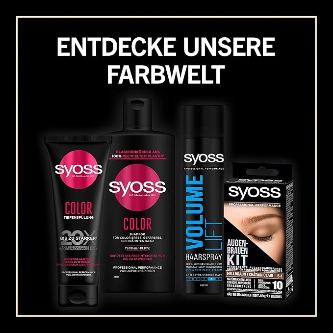 Syoss Oleo Intense Oil Colouration 322 Bordeaux Red Level 3 3 x 115 ml Permanent Hair Colour with Nourishing No Ammonia