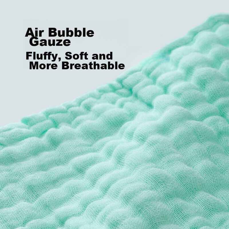 JD Jing Zao Kaili Baby Gauze Square Towels, 6-Layer, 5-Pack, Pure Cotton Drool Bibs for Face Washing And Bathing, 3030 Cm - Image 1