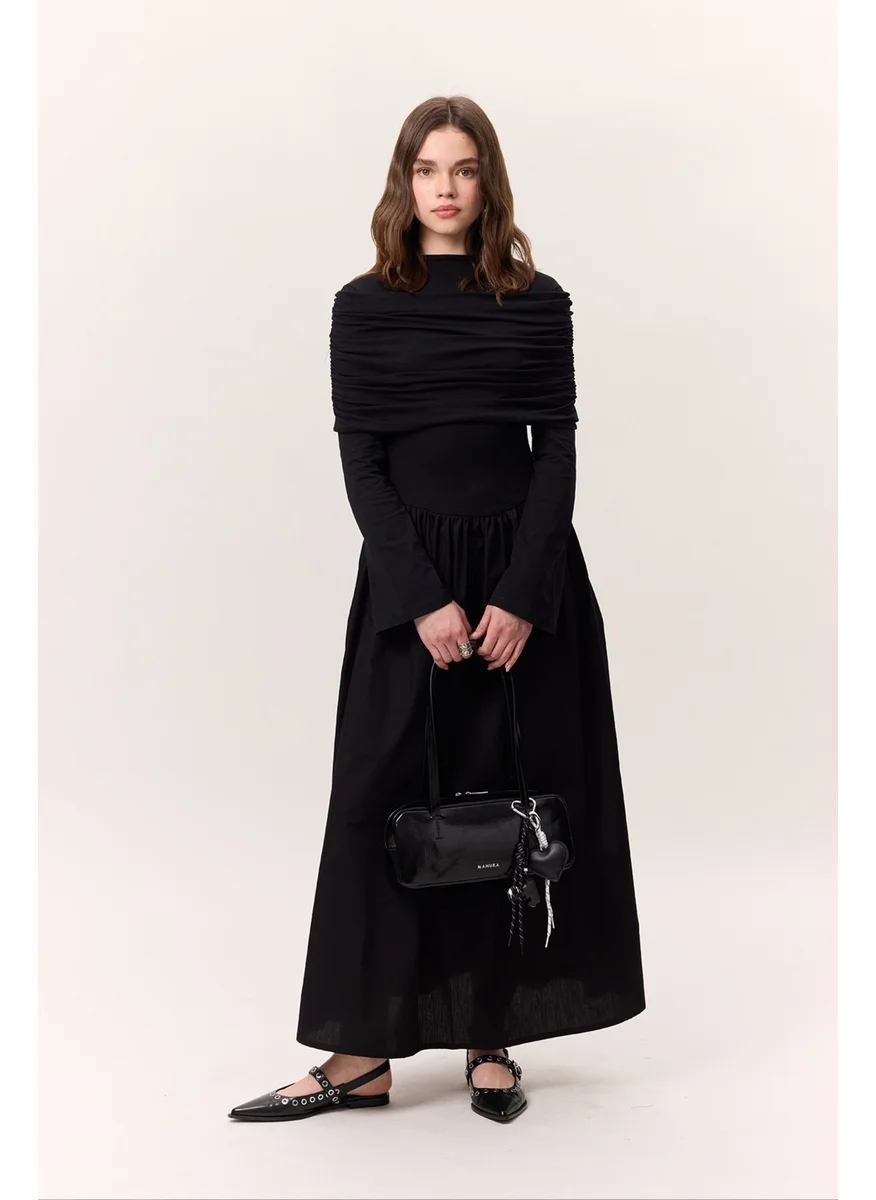 Manuka Draped Shoulder Dress