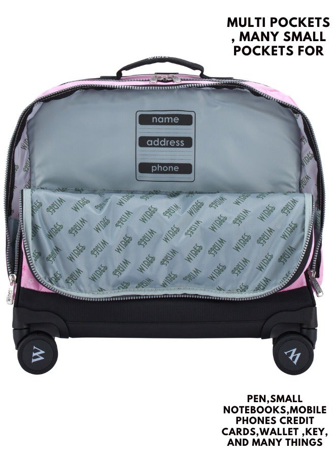 Wires 3 Piece Kids School Trolley Bag laptop compartment 8 Wheels With Lunch bag u0026 Pencil Case - Image 3