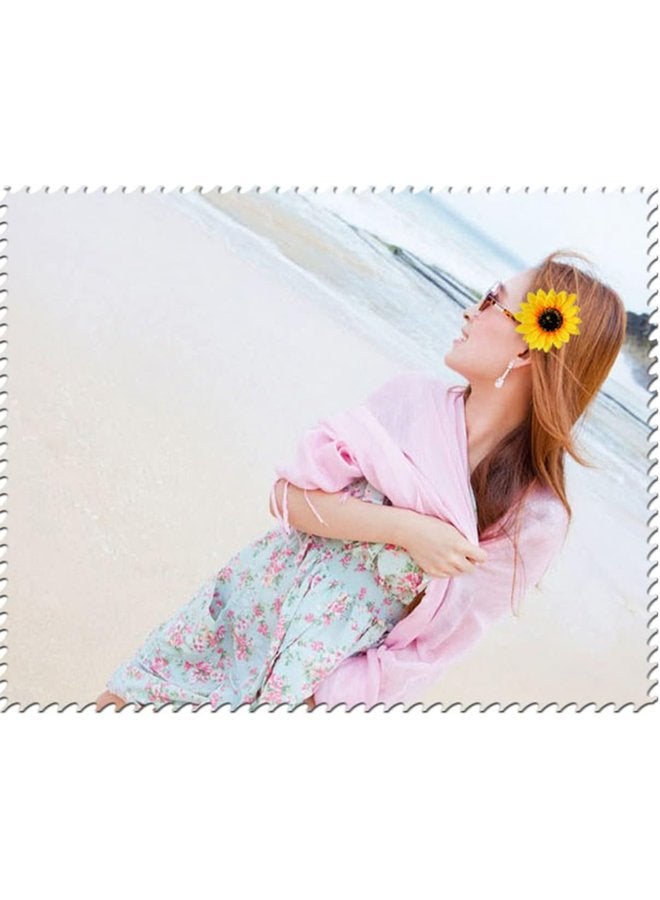 أوزيغالور 10 قطعة من القلادات الزهور الكبيرة للنساء والفتيات أزياء زهرة الشمس البلدوز الفتيات - Image 4