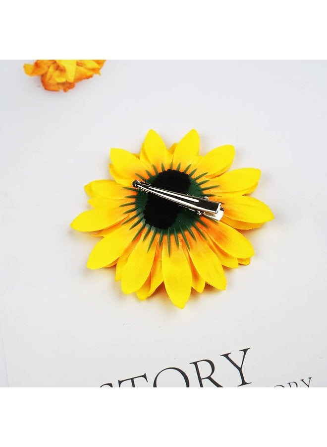 أوزيغالور 10 قطعة من القلادات الزهور الكبيرة للنساء والفتيات أزياء زهرة الشمس البلدوز الفتيات - Image 3