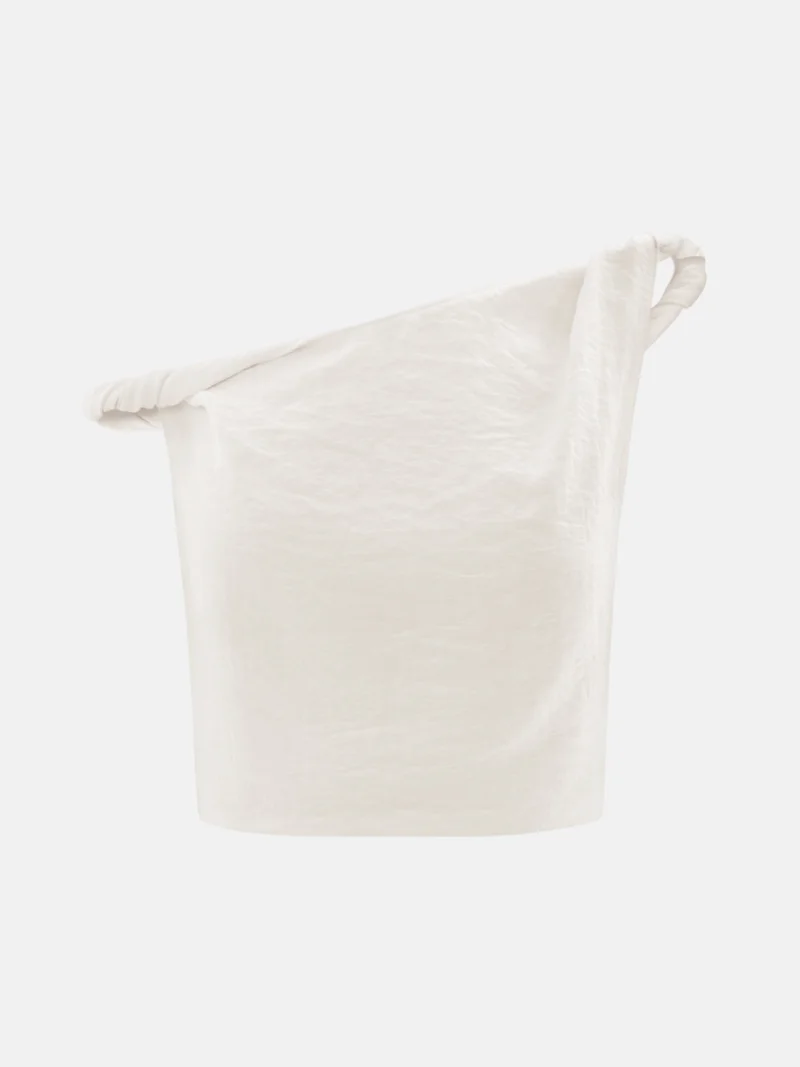 Lichi One shoulder top in crinkle-effect fabric