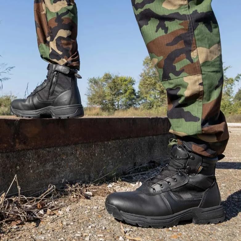 PROPPER حذاء عسكري وتكتيكي للرجال من بروبر سلسلة 100 بارتفاع 6 بوصات بسحاب جانبي، أسود، مقاس 10.5 عريض - Image 3
