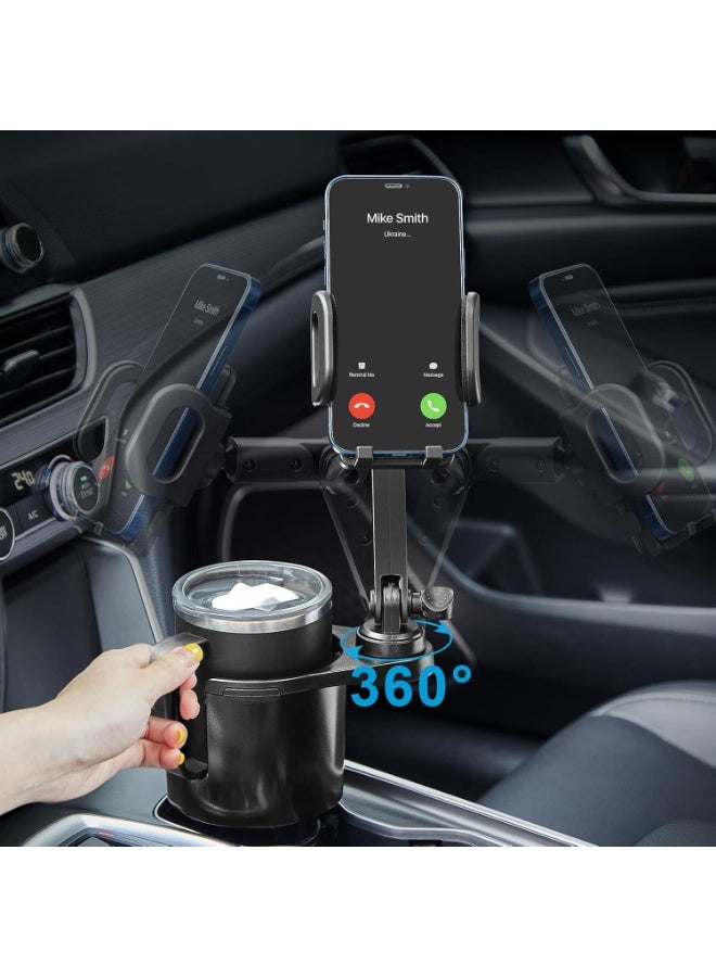 Fankalo Cup Holder Phone Mount for Car, Adjustable Cup Holder Base Diameter Range is 2.5"- 4.1", Suitable for Most Car Height and Angle Adjustment Compatible with Most Smart Phones - Image 5