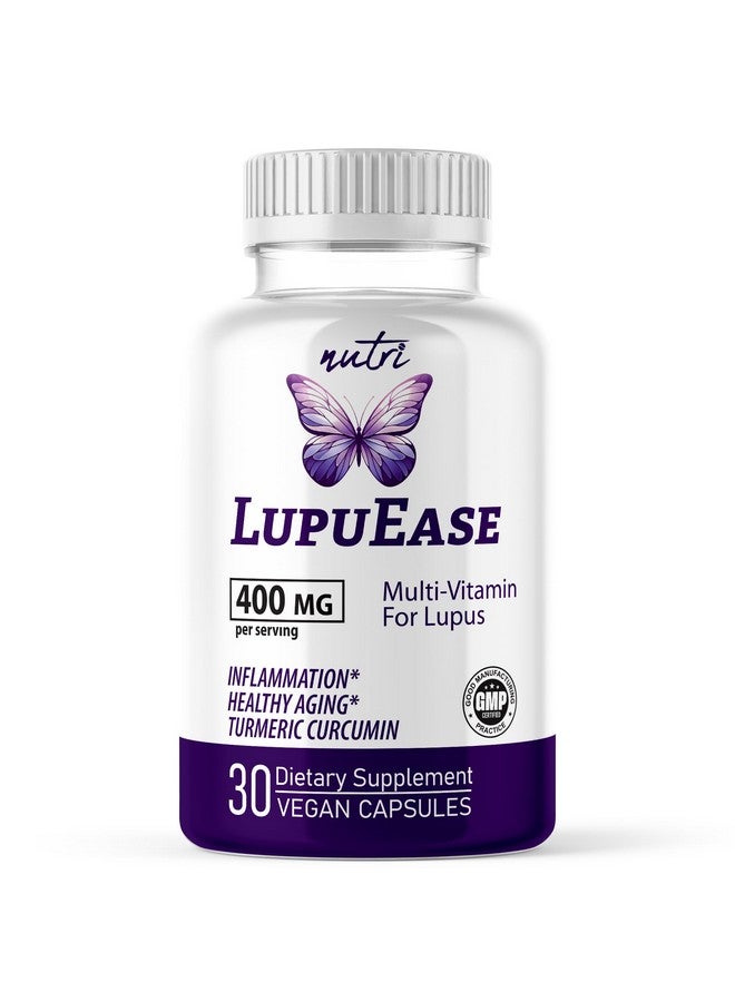 Nature'S Fusions منتجات تخفيف الذئبة من ناتشرز فيوجنز لوبيز - مكملات متعددة الفيتامينات - فيتامين C، D3، E، B12، مستخلص الكركم (معيار 95% كركمينويد) - أحماض دهنية أوميغا 3 - إمداد لمدة 30 يوم - 400 ملغ - Image 1