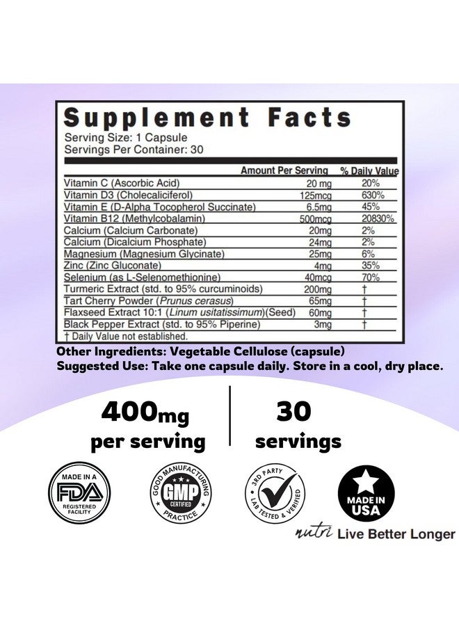 Nature'S Fusions منتجات تخفيف الذئبة من ناتشرز فيوجنز لوبيز - مكملات متعددة الفيتامينات - فيتامين C، D3، E، B12، مستخلص الكركم (معيار 95% كركمينويد) - أحماض دهنية أوميغا 3 - إمداد لمدة 30 يوم - 400 ملغ - Image 4