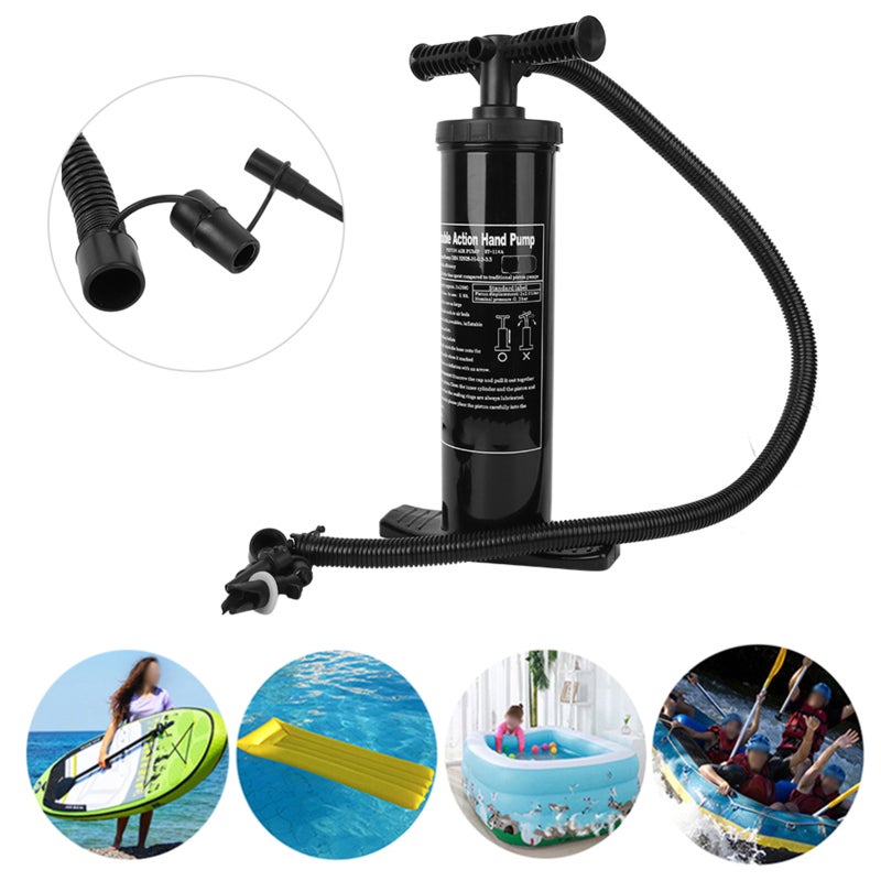 Stermay Two Way Air Pump Compact Lightweight Fast Dual-Stroke Airflow Portable Hand Pump - Easy to Use for Camping Inflatable Beds Rubber Boats Large Inflatables - Image 5