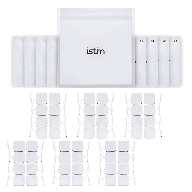 iSTIM Super Soft 2"x2" TENS Unit Electrodes for TENS Massage EMS - 100% Japanese Gel (2"X2" - 48 Pieces) - Image 1