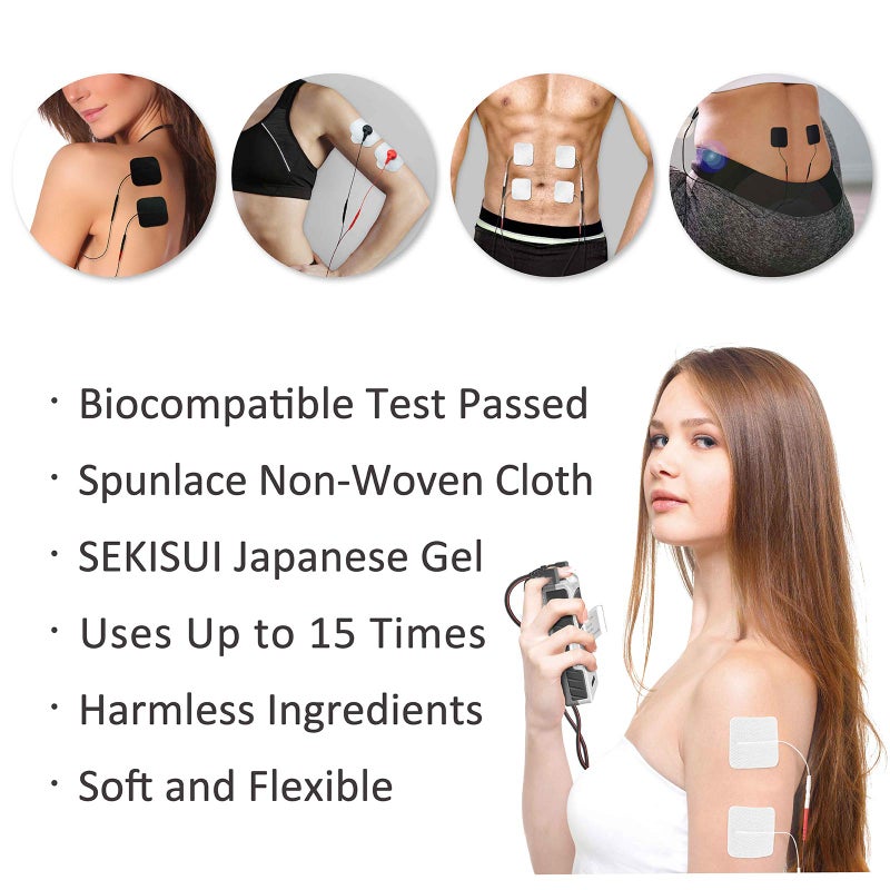 iSTIM Super Soft 2"x2" TENS Unit Electrodes for TENS Massage EMS - 100% Japanese Gel (2"X2" - 48 Pieces) - Image 5