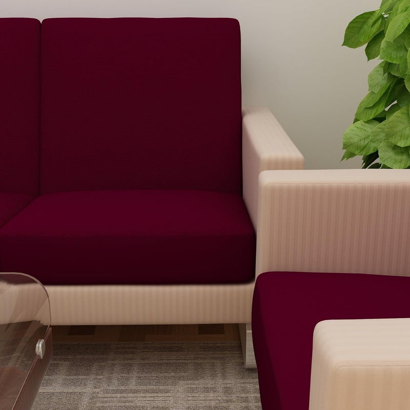 Dream King Terry Polycotton Sofa Seat Protector Flexible Elastic Stretchable Sofa Cover Sofa Protector Five Seater Color Maroon Size 23 inch X 23 inch Pack of 10 - Image 4