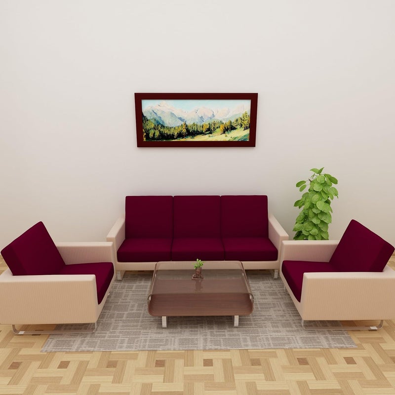 Dream King Terry Polycotton Sofa Seat Protector Flexible Elastic Stretchable Sofa Cover Sofa Protector Five Seater Color Maroon Size 23 inch X 23 inch Pack of 10 - Image 1