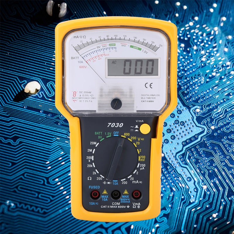 Multimeter: 2-in-1 Analog Digital Dual Display - High Accuracy 8 Functional Areas 20 Ranges Large Clear Screen for AC DC Voltage Resistance Battery Measurement - Image 5
