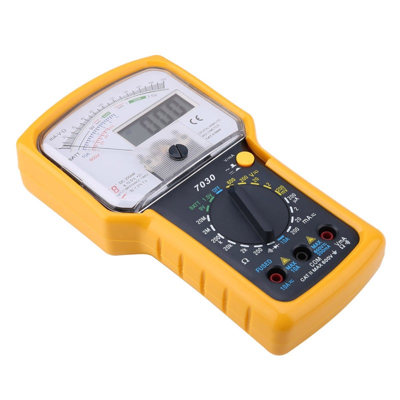 Multimeter: 2-in-1 Analog Digital Dual Display - High Accuracy 8 Functional Areas 20 Ranges Large Clear Screen for AC DC Voltage Resistance Battery Measurement - Image 1
