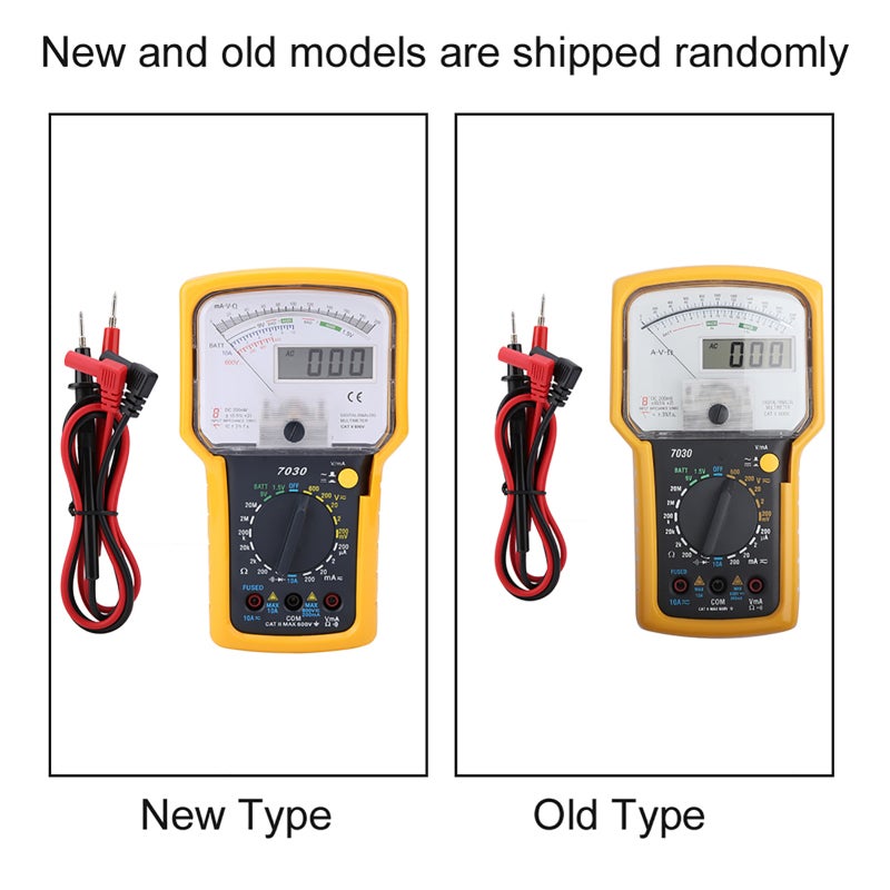 Multimeter: 2-in-1 Analog Digital Dual Display - High Accuracy 8 Functional Areas 20 Ranges Large Clear Screen for AC DC Voltage Resistance Battery Measurement - Image 2
