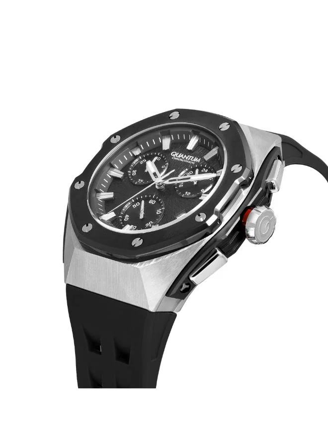 كوانتوم Men's Silicone Chronograph Watch HNG1170.351 - 46 mm