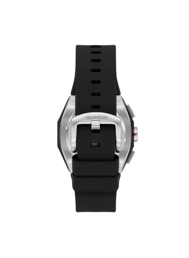 Quantum black Men's Silicone Chronograph Watch HNG1170.351 - 46 mm for Men | Best Price UAE