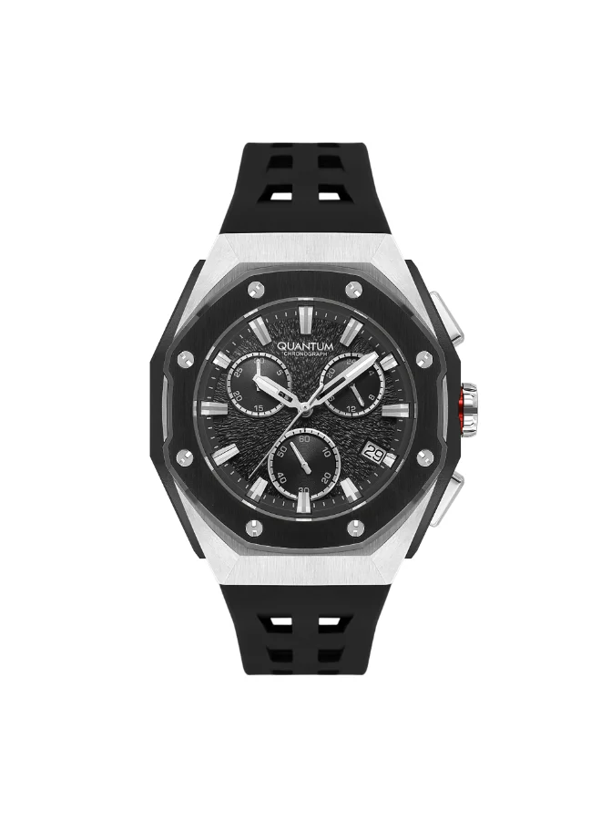 Quantum Men's Silicone Chronograph Watch HNG1170.351 - 46 mm