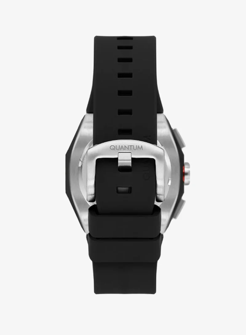 Quantum black Men's Silicone Chronograph Watch HNG1170.351 - 46 mm for Men | Best Price UAE