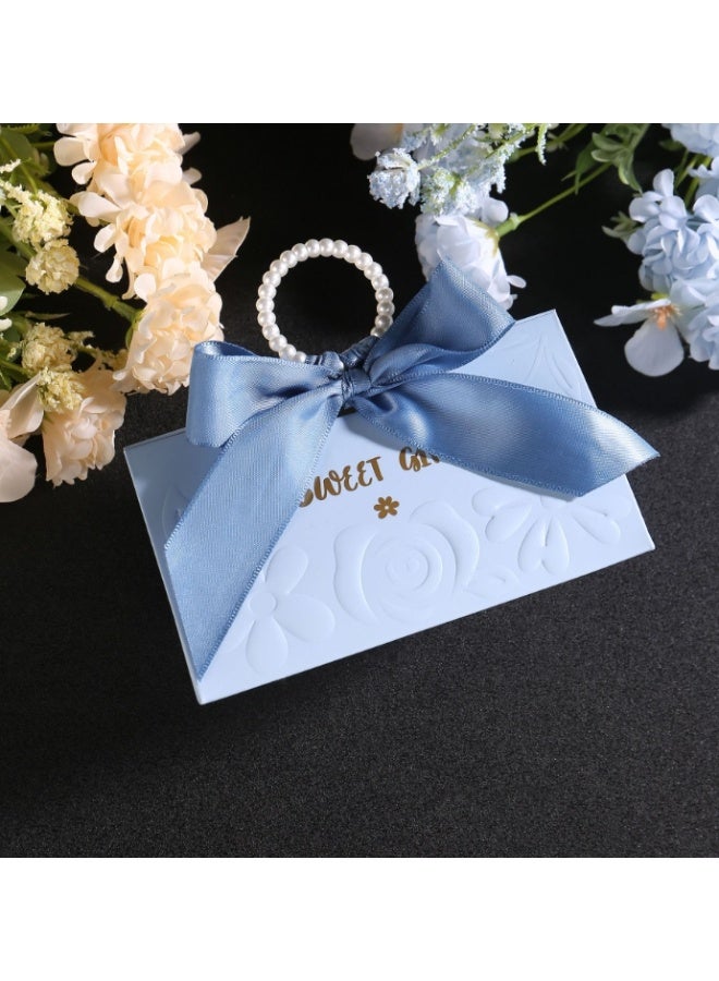 Favor Boxes, Wedding Party Candy, Easy Folding DIY with Butterfly Bridal Baby Showers Birthday, Cookie Present with Ribbons Cute Chocolate Box 10 Packs - Image 4