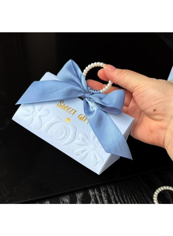 Favor Boxes, Wedding Party Candy, Easy Folding DIY with Butterfly Bridal Baby Showers Birthday, Cookie Present with Ribbons Cute Chocolate Box 10 Packs - Image 2