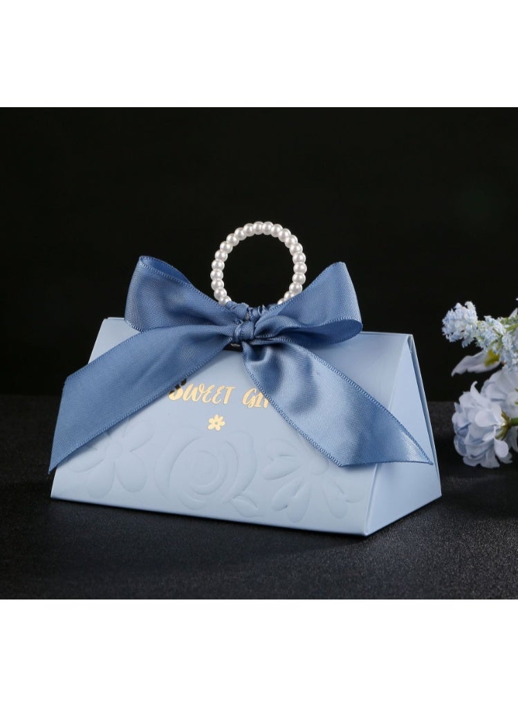 Favor Boxes, Wedding Party Candy, Easy Folding DIY with Butterfly Bridal Baby Showers Birthday, Cookie Present with Ribbons Cute Chocolate Box 10 Packs - Image 1
