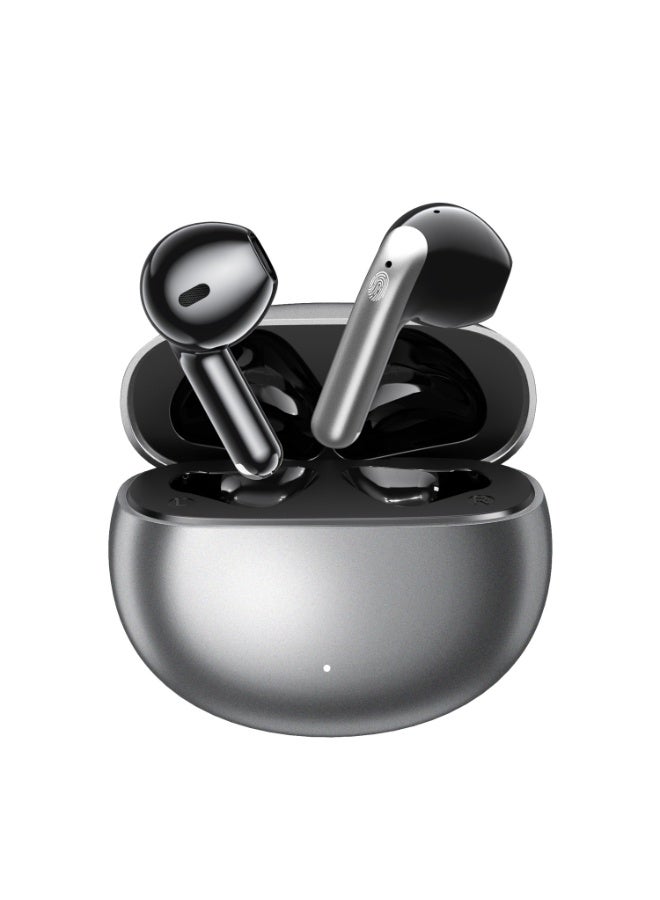TWS Bluetooth Earbuds Wireless with Dual 13mm Copper Ring Speakers, Touch Control, 4-5H Playtime - Gun Black & Silver - Image 2