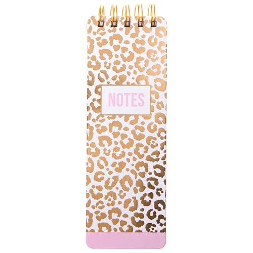 Graphique Reporter Journal, Cheetah, Embellished Gold Foil Portable Notebook, 150 Lined Sheets, 3" x 8.75" - Perfect for Note Taking, List Making and Much More, Model Number: WLP175 - Image 4