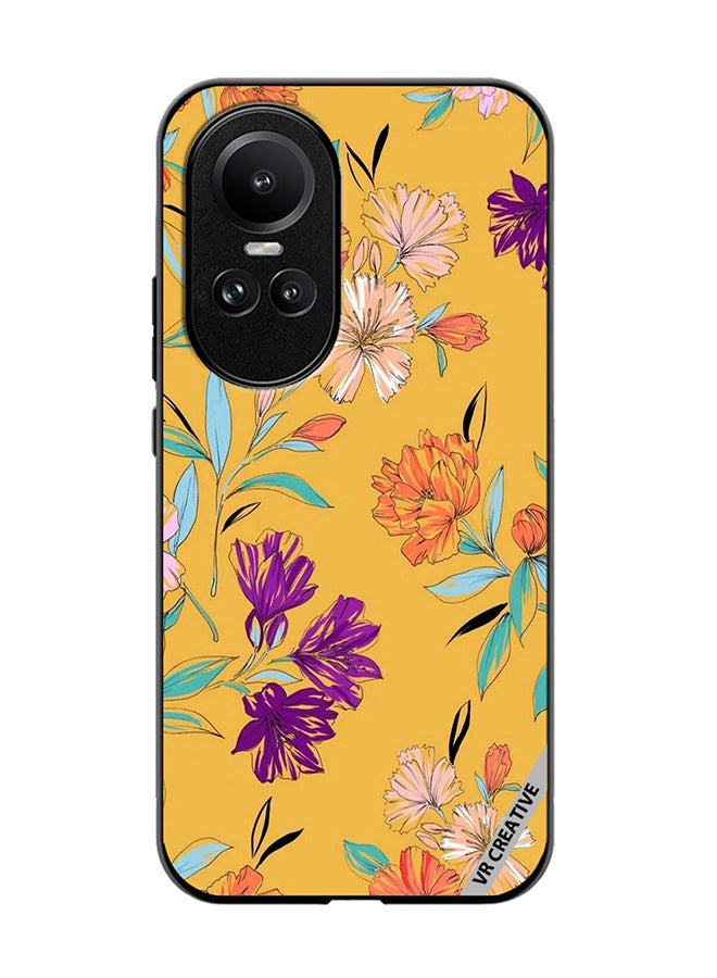 VR CREATIVE Protective Case Cover For Oppo Reno 10 Flower Design Multicolour - Image 1