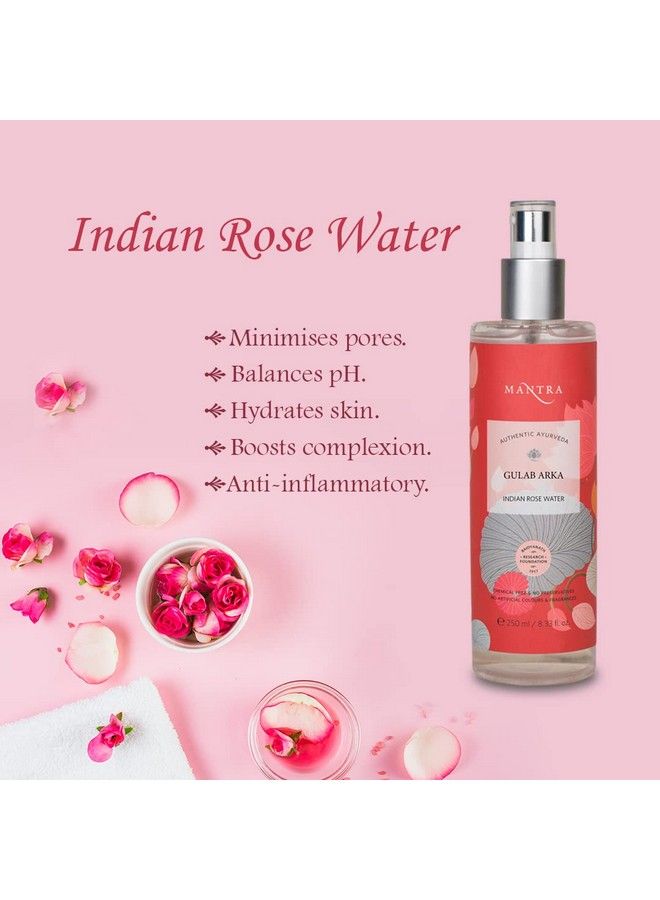Mantra (By Baidyanath Research Foundation) Herbal Gulab Arka Indian Rose Water Refreshing Toner 250 Ml - Image 4