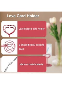 Generic 20pcs Mini Place Card Holders, Heart Place Table Number Holders, Table Card Holders for Photos, Food Signs, Memo Notes, Weddings, Restaurants, Birthdays (Red)  - Image 3